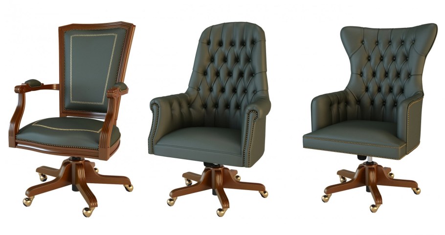 Кресло руководителя Art moble (кожа/дерево)