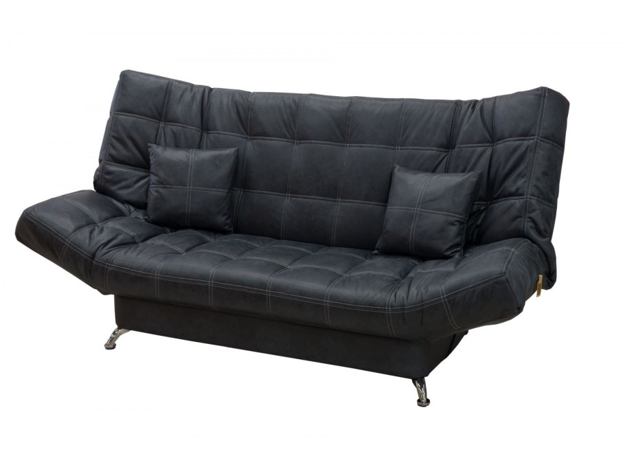 Диван еврокнижка тик так с деревянными подлокотниками