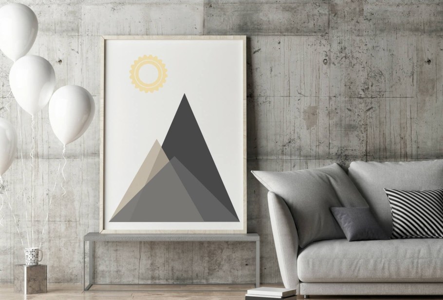 Холст на стене в интерьере