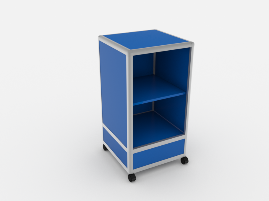 Передвижной кассовый прилавок (на колесах) 1620х650х980мм