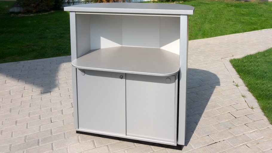 Витрина круглая стеклянная