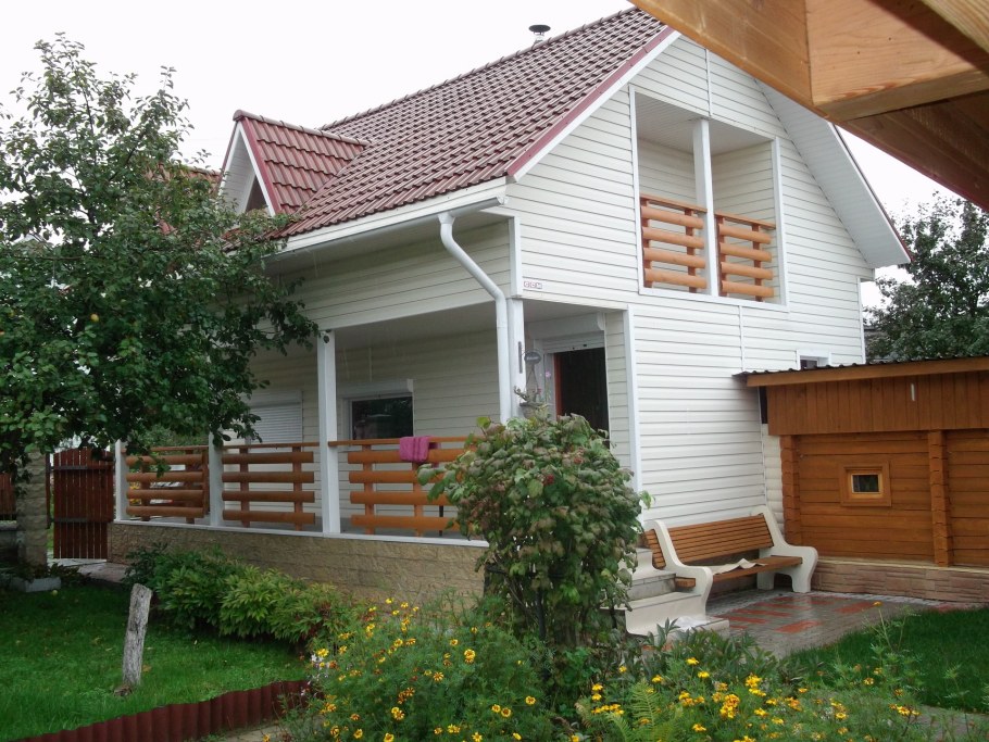 Дача красивая сайдинг