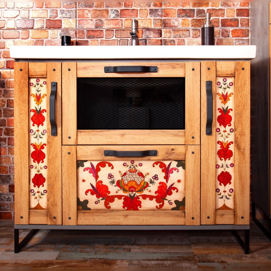 Тумба с раковиной Бриклаер лофт 80