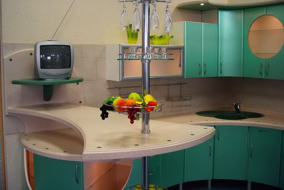 Кухни с барной стойкой