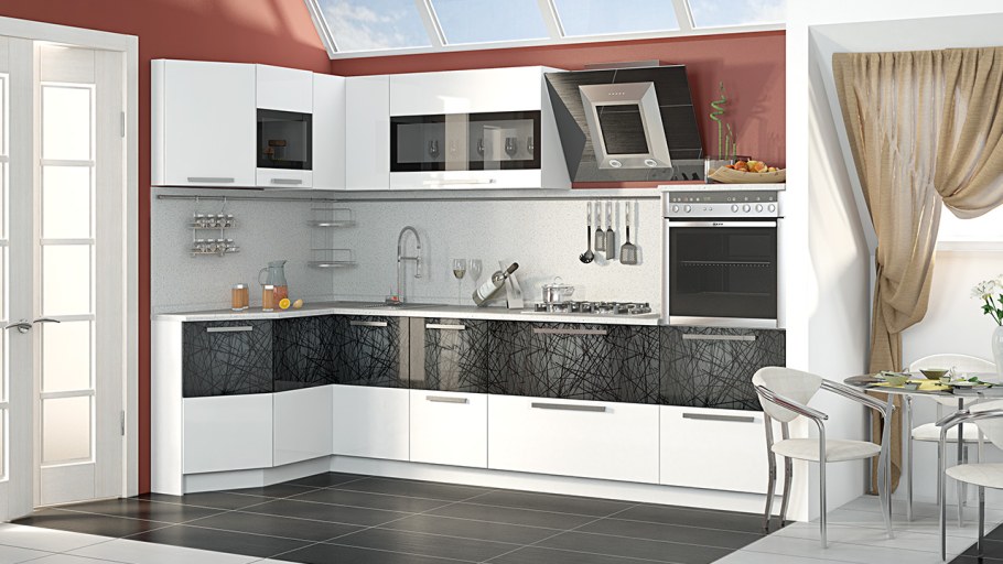 Кухня Бьюти оранж грей