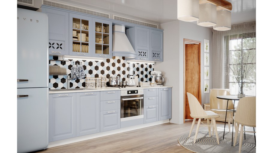 ТРИЯ кухня Одри серый шелк