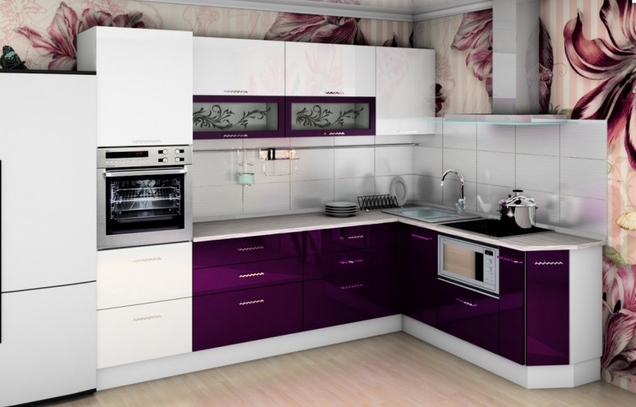 ТРИЯ кухня Одри серый шелк