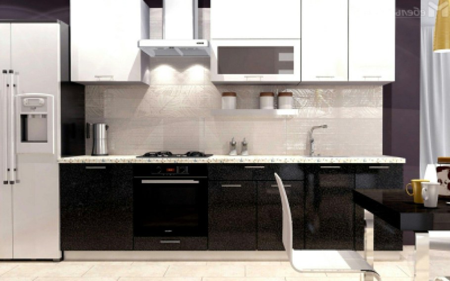 Серый кухонный гарнитур