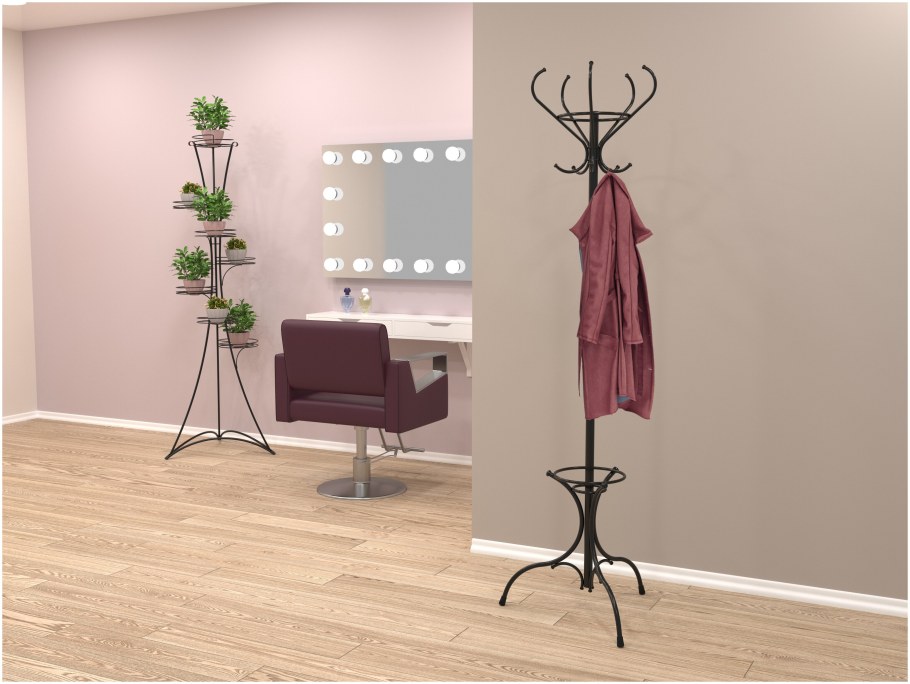 Вешалка - стойка № 2 "тюльпан" Mix внп13 (белое серебро)