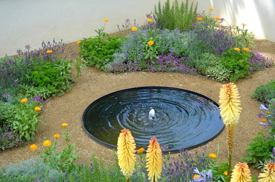 Декор пластикового пруда