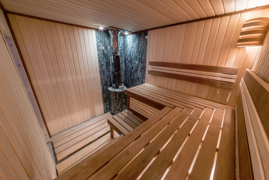 Отделка печи в парной