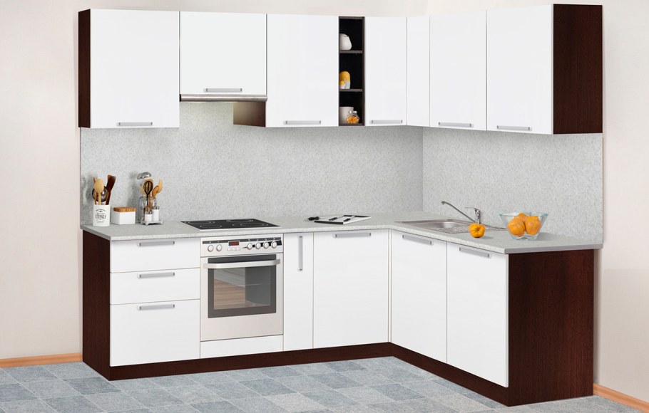 Кухня Настя береза модульная