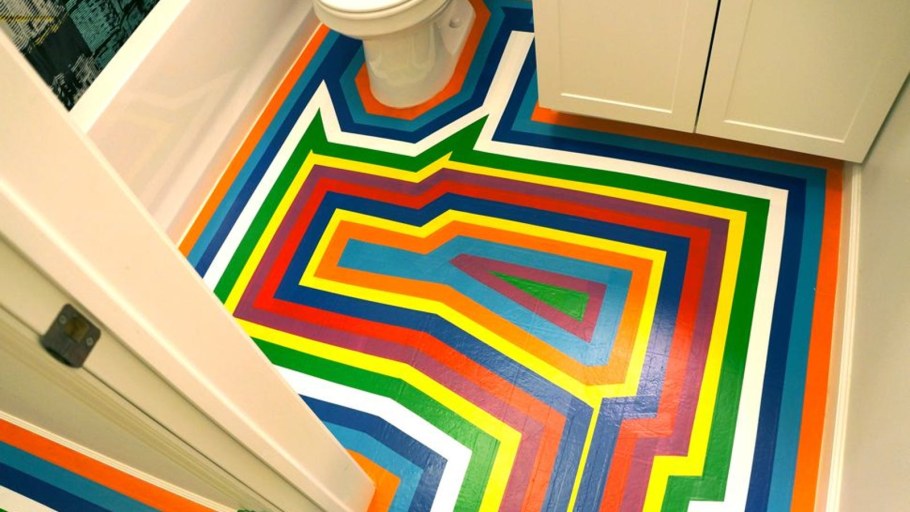 Цветной пол и боковые стены