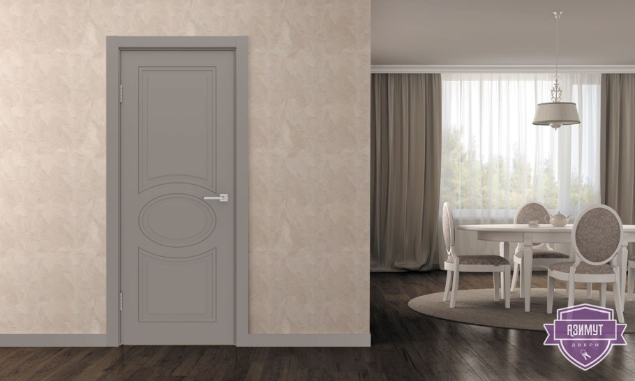 Межкомнатные двери серые профиль Дорс