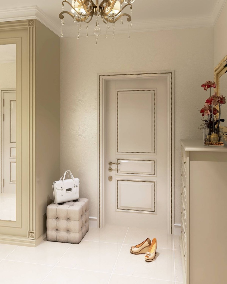 Бежевые двери в интерьере