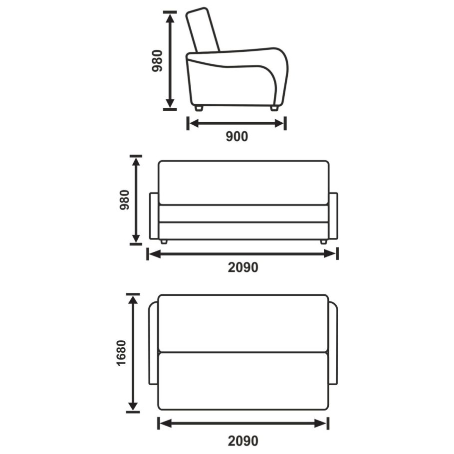 Схема дивана
