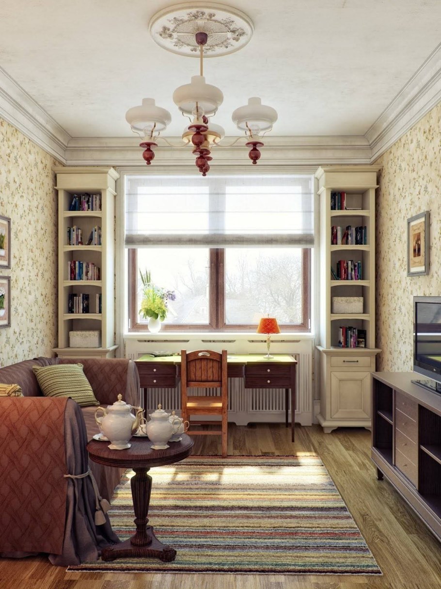 Гостиная 12 кв в стиле Прованс