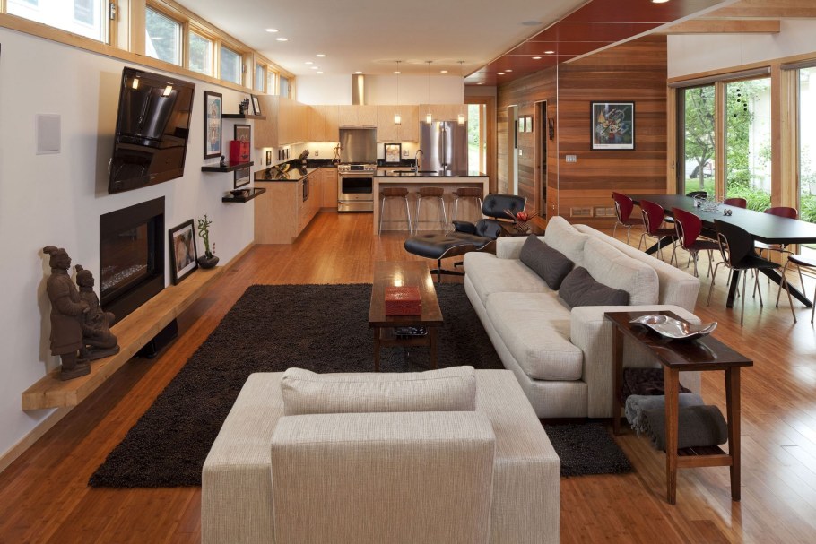 Планировка гостиной в доме