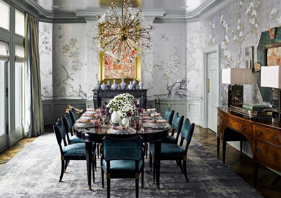 Шинуазри потолок в интерьере