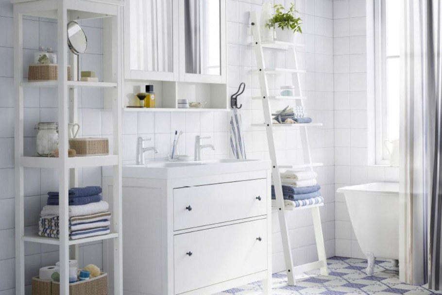 Икеа мебель ХЕМНЭС для ванной комнаты