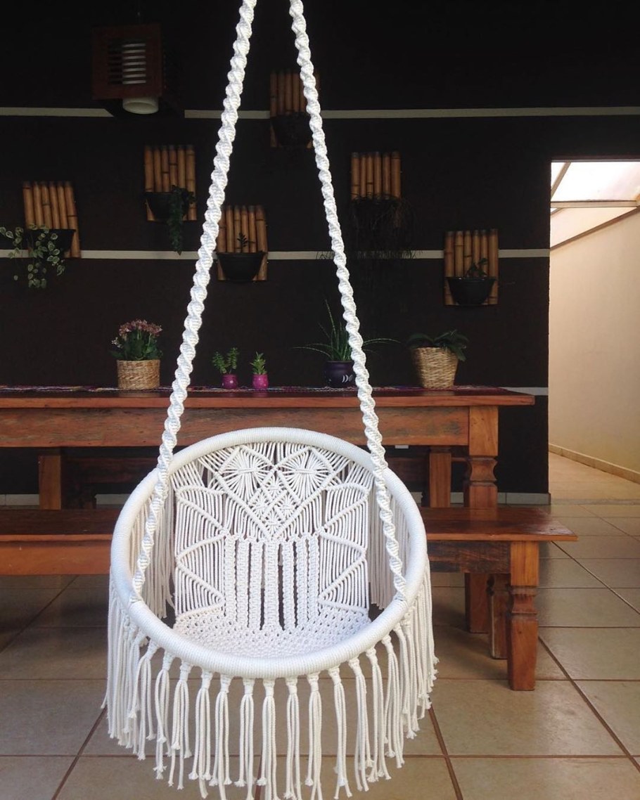 Газетница макраме