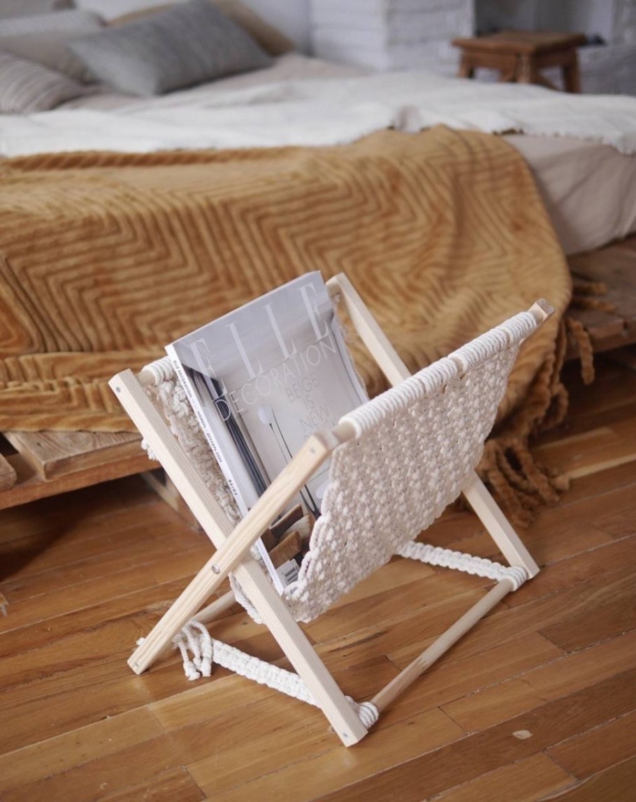 Макраме панно с карманами