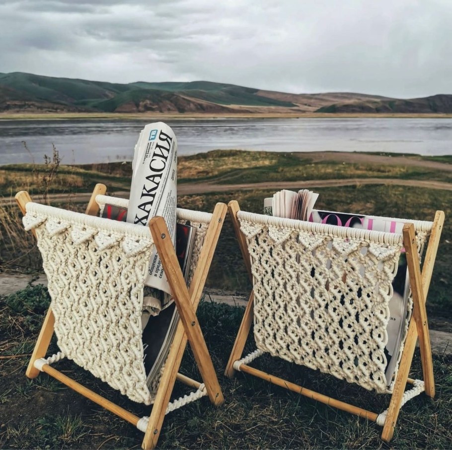 Макраме карман для прихожей