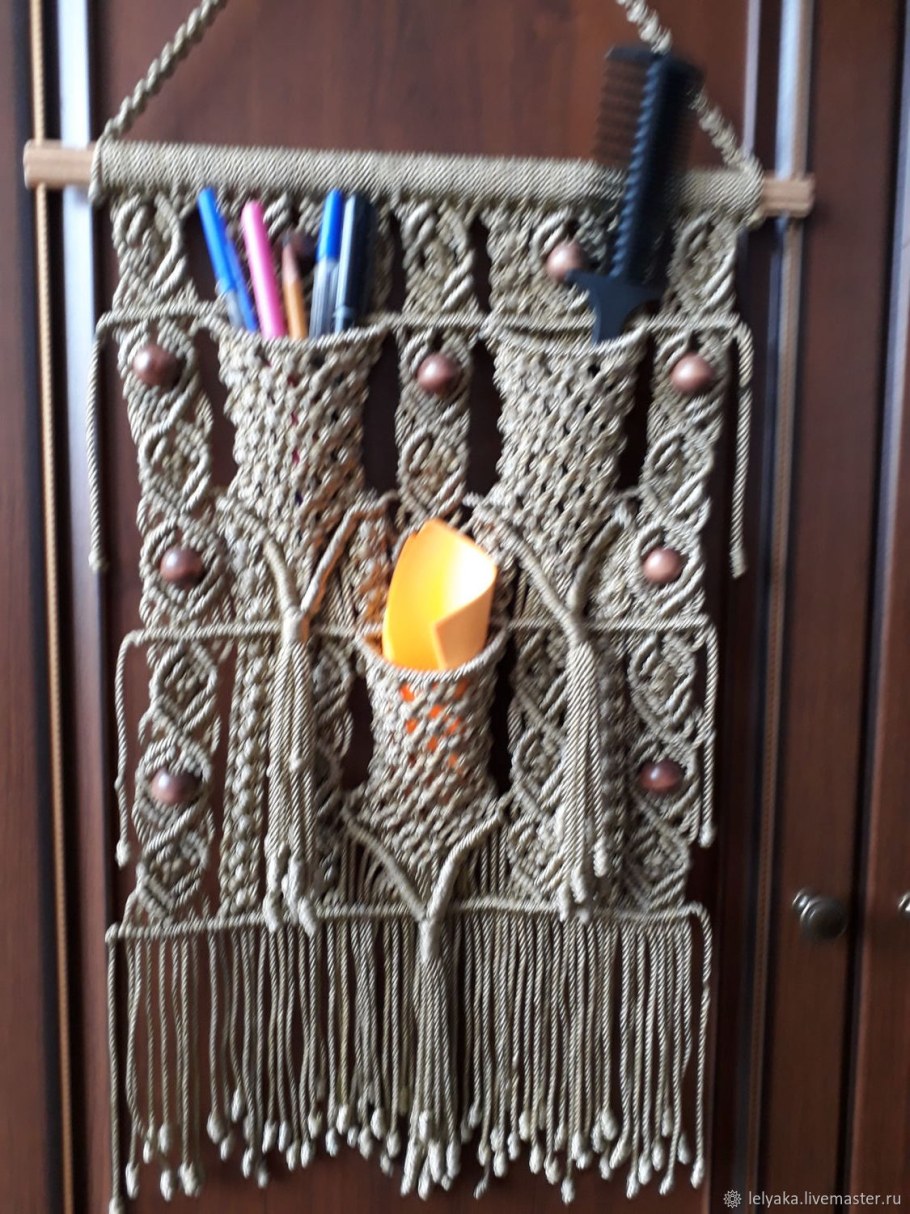 Подвесная полка макраме