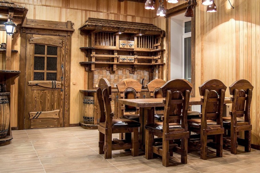 Мебель из массива брашированная