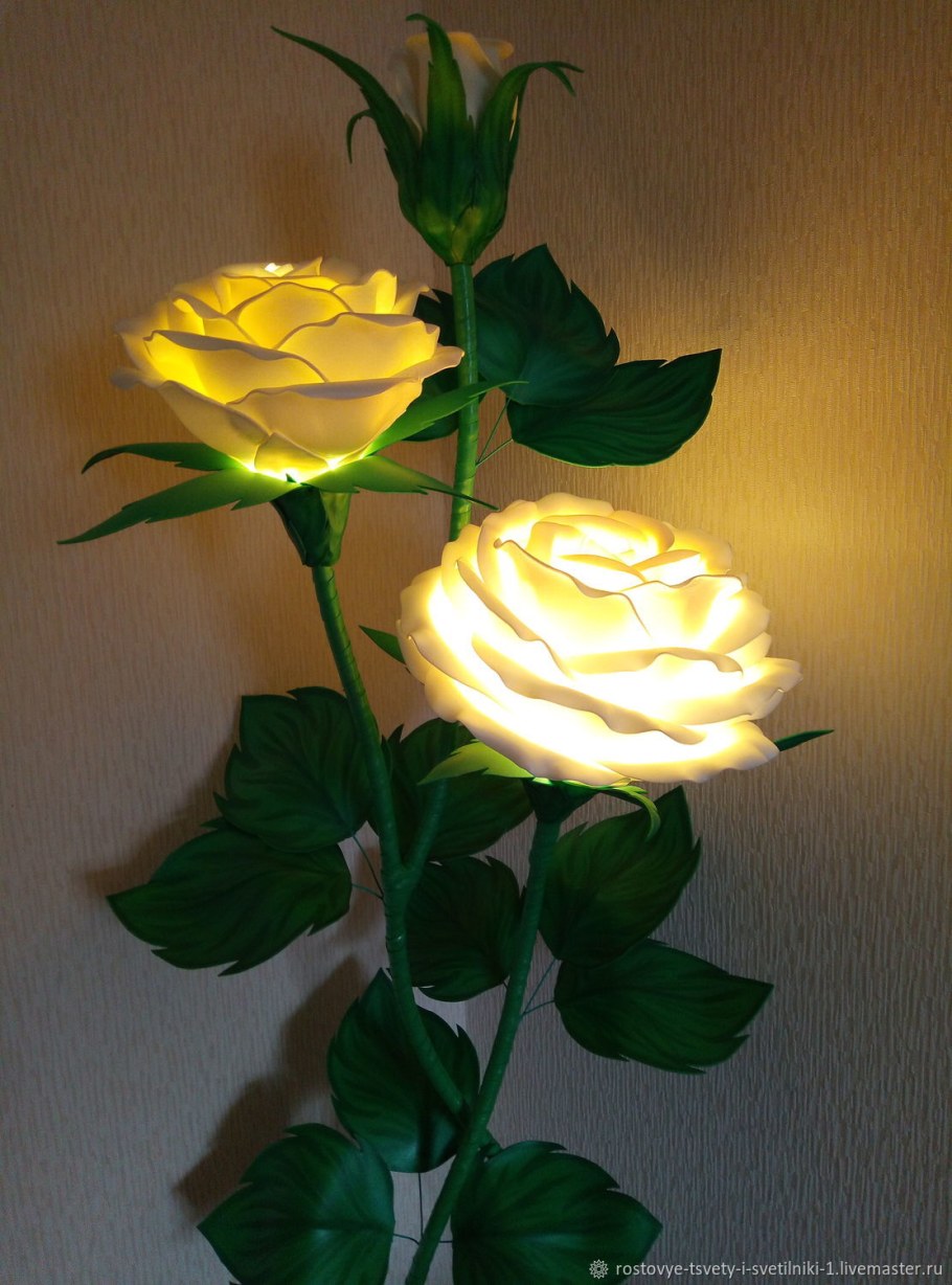 Rose foamiran светильники