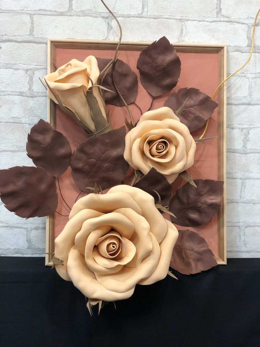 Роза светильник из изолона мастер