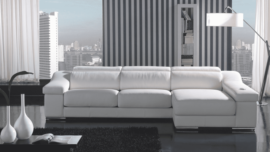 Современный белый диван