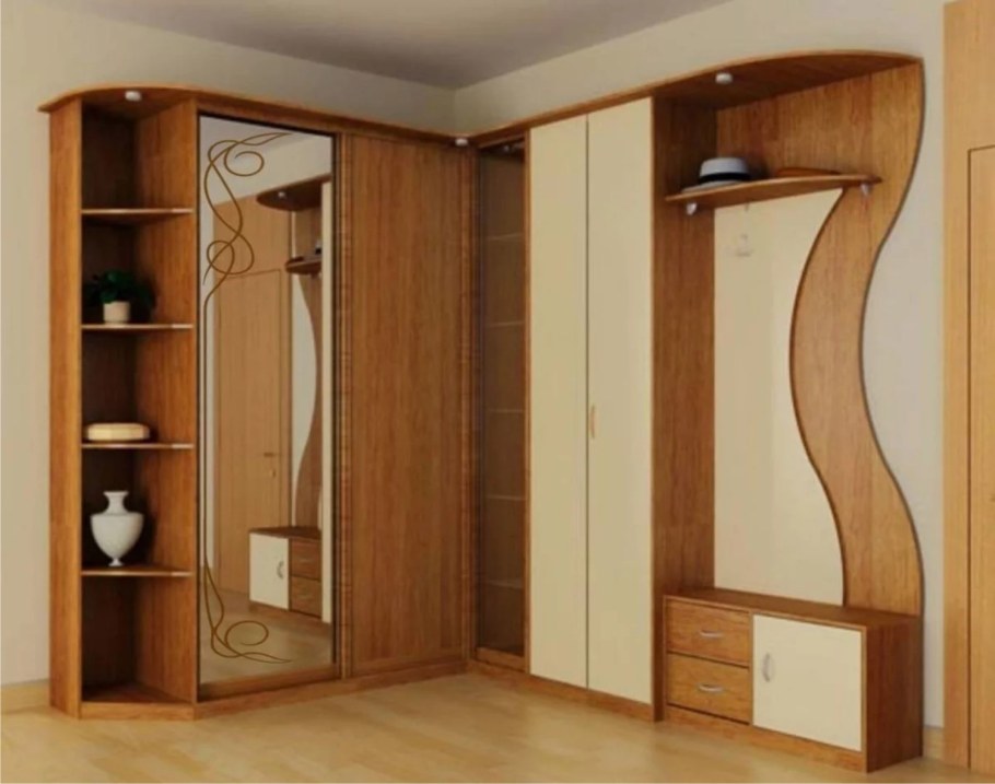 Угловой шкаф купе в коридор