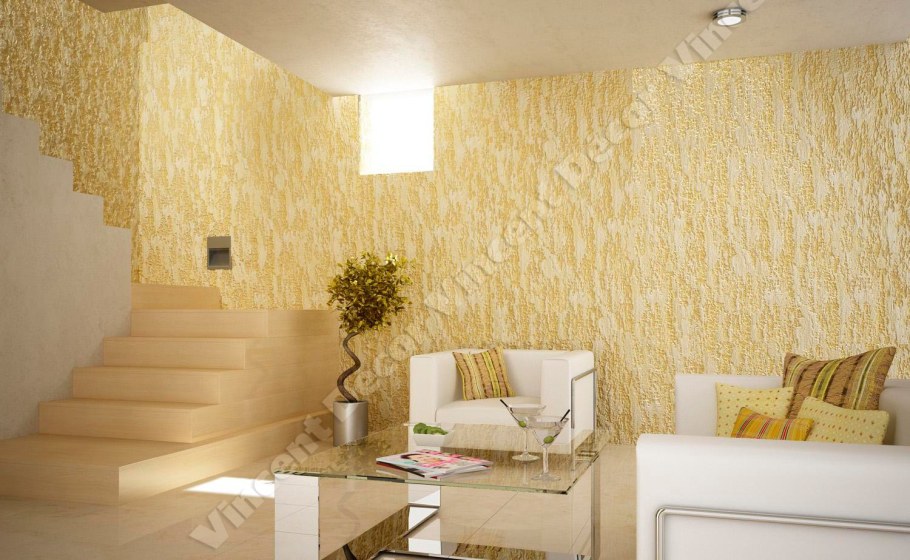 Декоративная штукатурка короед в интерьере