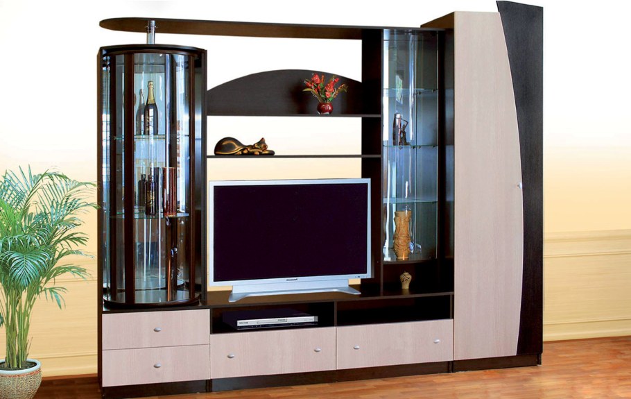 Гостиная стенка с вращающимся баром Уфамебель SD-1