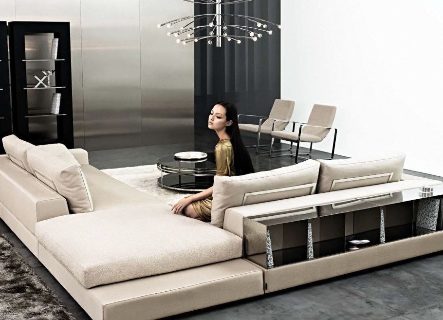 Диван с полками