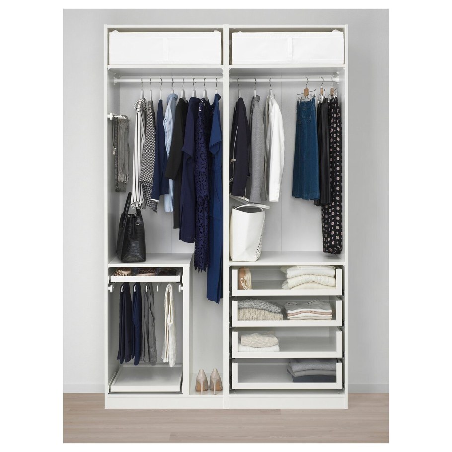 ПАКС гардероб угловой белый Гримо белый 111/111x236 см