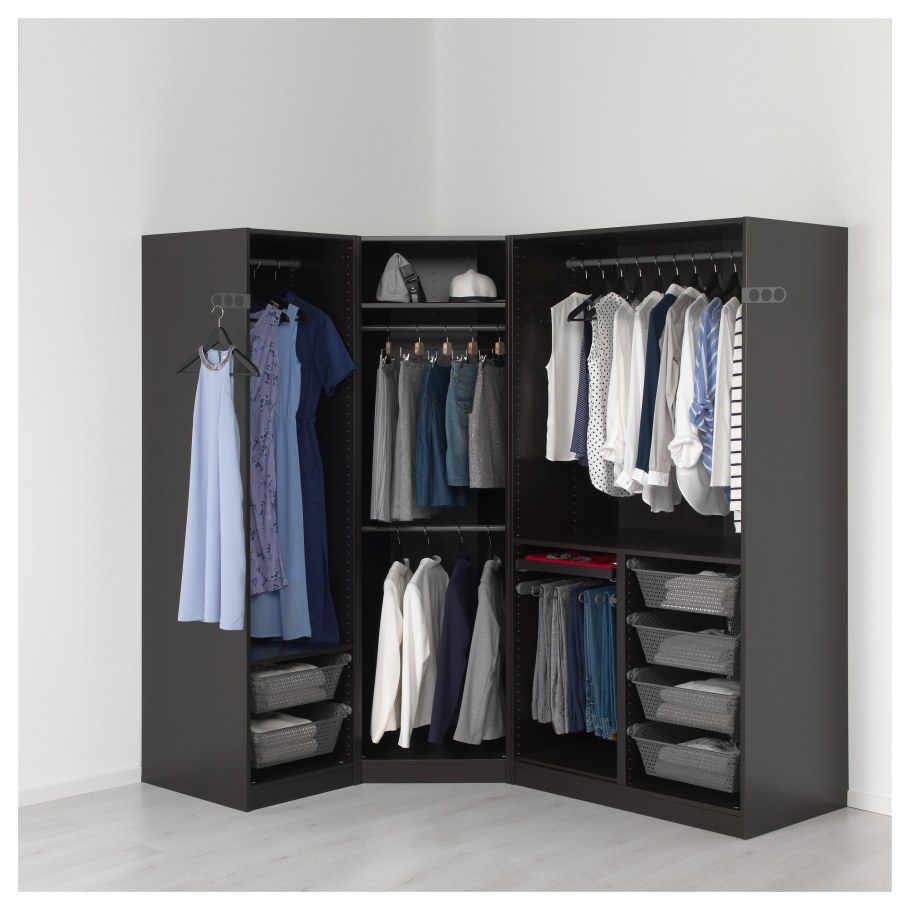 ПАКС дополнительн угловой модуль/4 полки, белый53x35x236 см