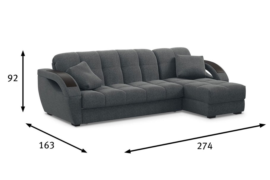 Диван Estelio коллекция Evoque комплектация Corner Sofa (угловой диван модуль 5+10)