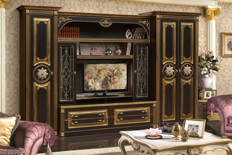 Стенка Джулия Аристократ+патина золото