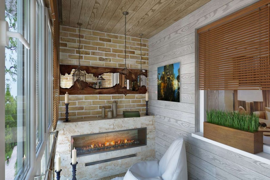 Ящик на балконе из вагонки