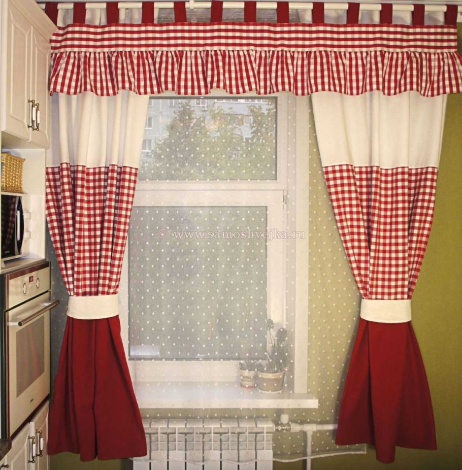 Занавески на окна в деревенском стиле