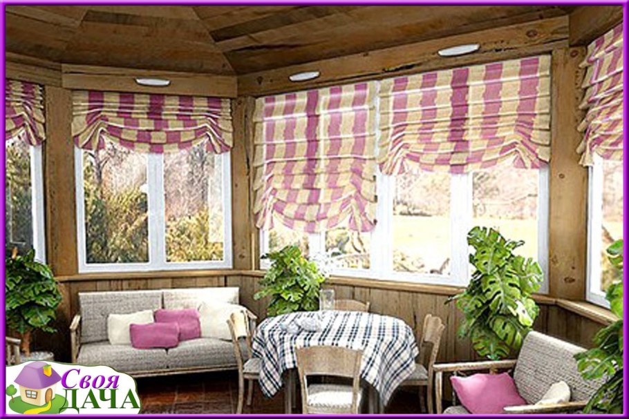 Шторы Кантри в деревенский дом гостинная