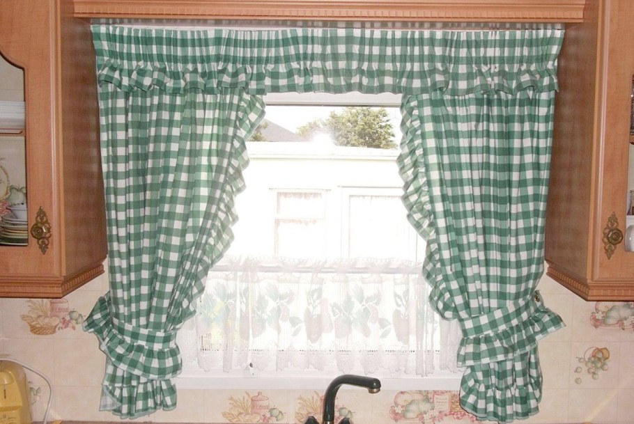 Занавески для кухни на дачу своими руками