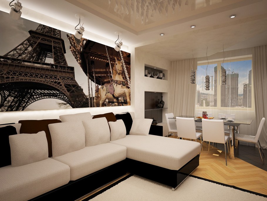 Современные фотообои в интерьере