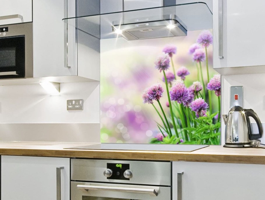 Стеклянный фартук для кухни