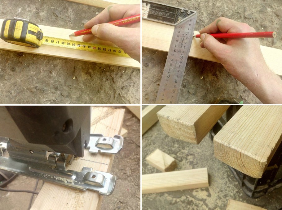 Лестница из бруса 50х50 приставная