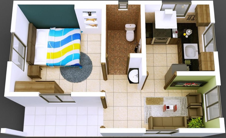 Планировка маленькой двушки