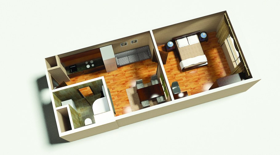 Планировка прямоугольной квартиры