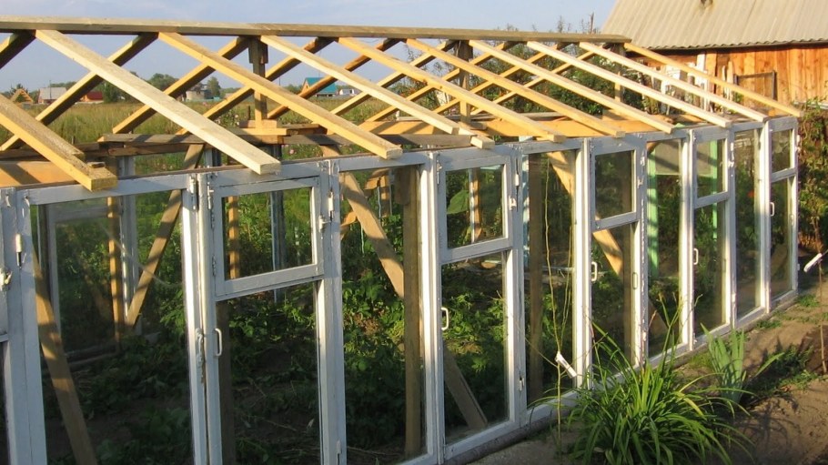 Деревянный каркас для теплицы